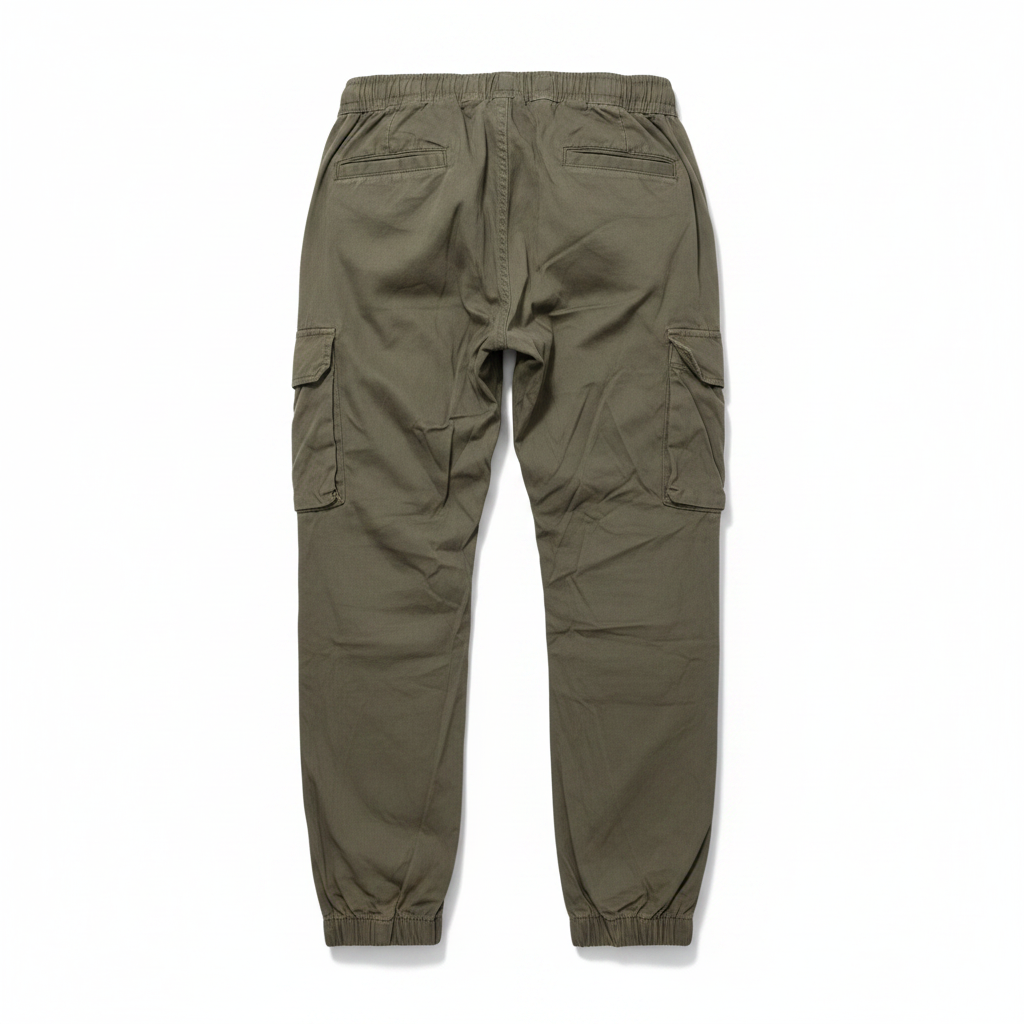 Men's STRUCTUREN CARGO Olive Green Jogger Pants - Large