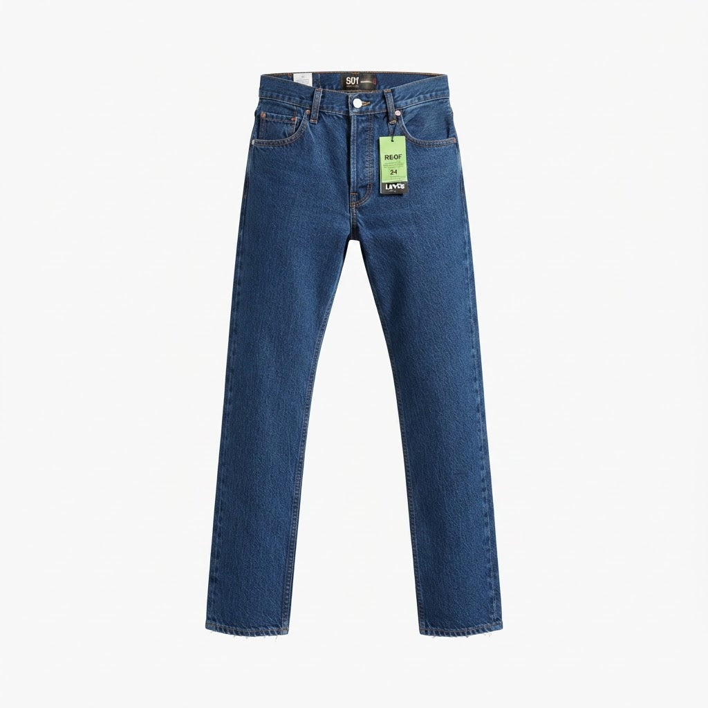 Levi's Deep Indigo Blue Levi's 501 Straight Leg Button Fly J