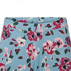 Women's Light Blue Floral Print Pajama Jogger Pants