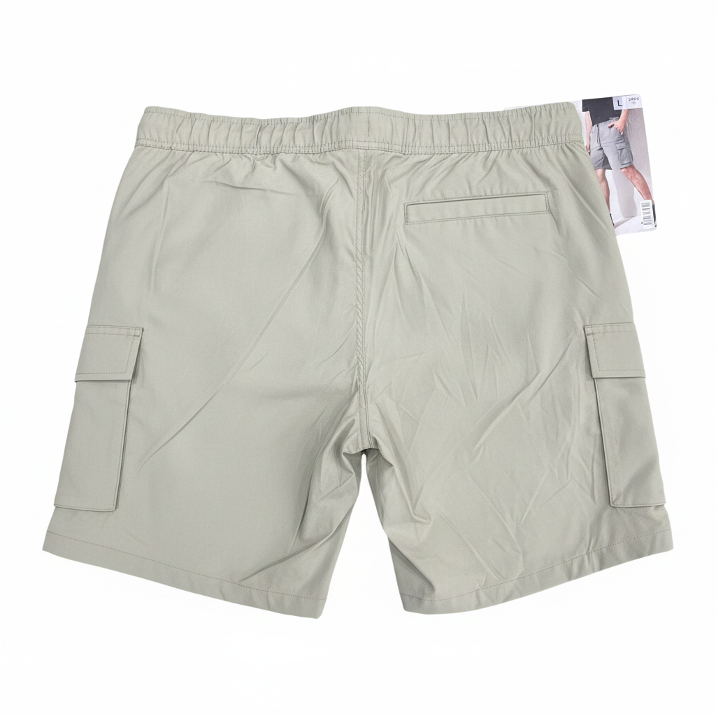 Livergy Men's Khaki Cargo Shorts with Elastic Waist
