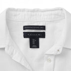 Women's White Relaxed Fit Long Sleeve Linen Shirt