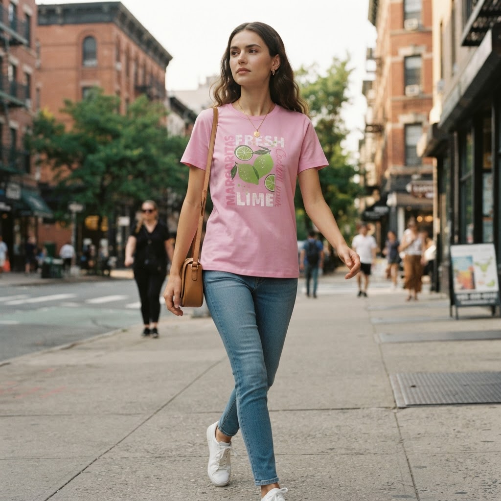 DECJUBA DECJUBA Bubblegum Pink Fresh Margaritas Graphic T-Sh