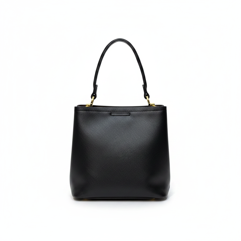 Prada Black Saffiano Leather Bucket Bag