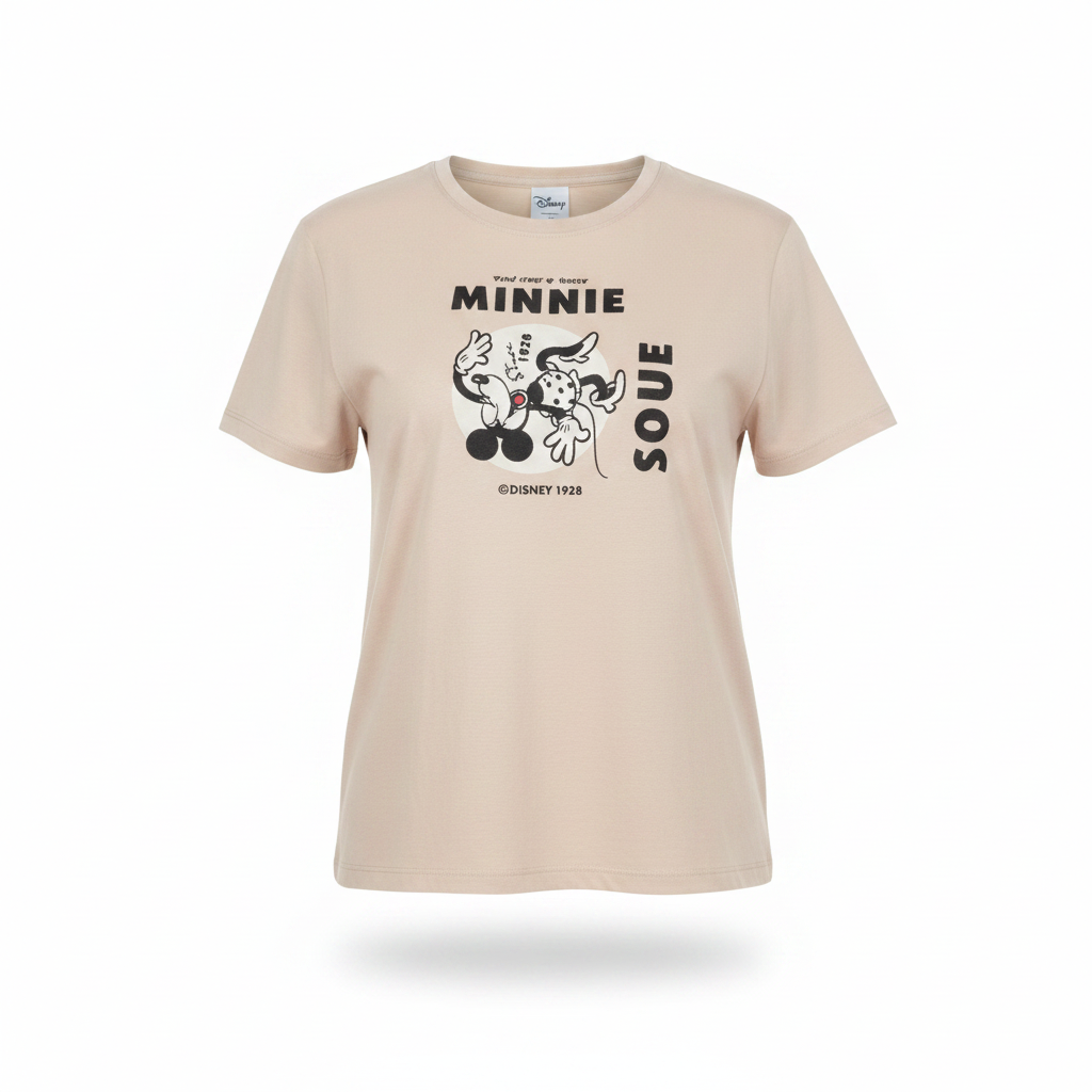 Women's Disney Minnie Mouse Vintage Graphic Cotton T-Shirt