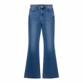 Unisex High-Waisted Blue Flare Denim Jeans