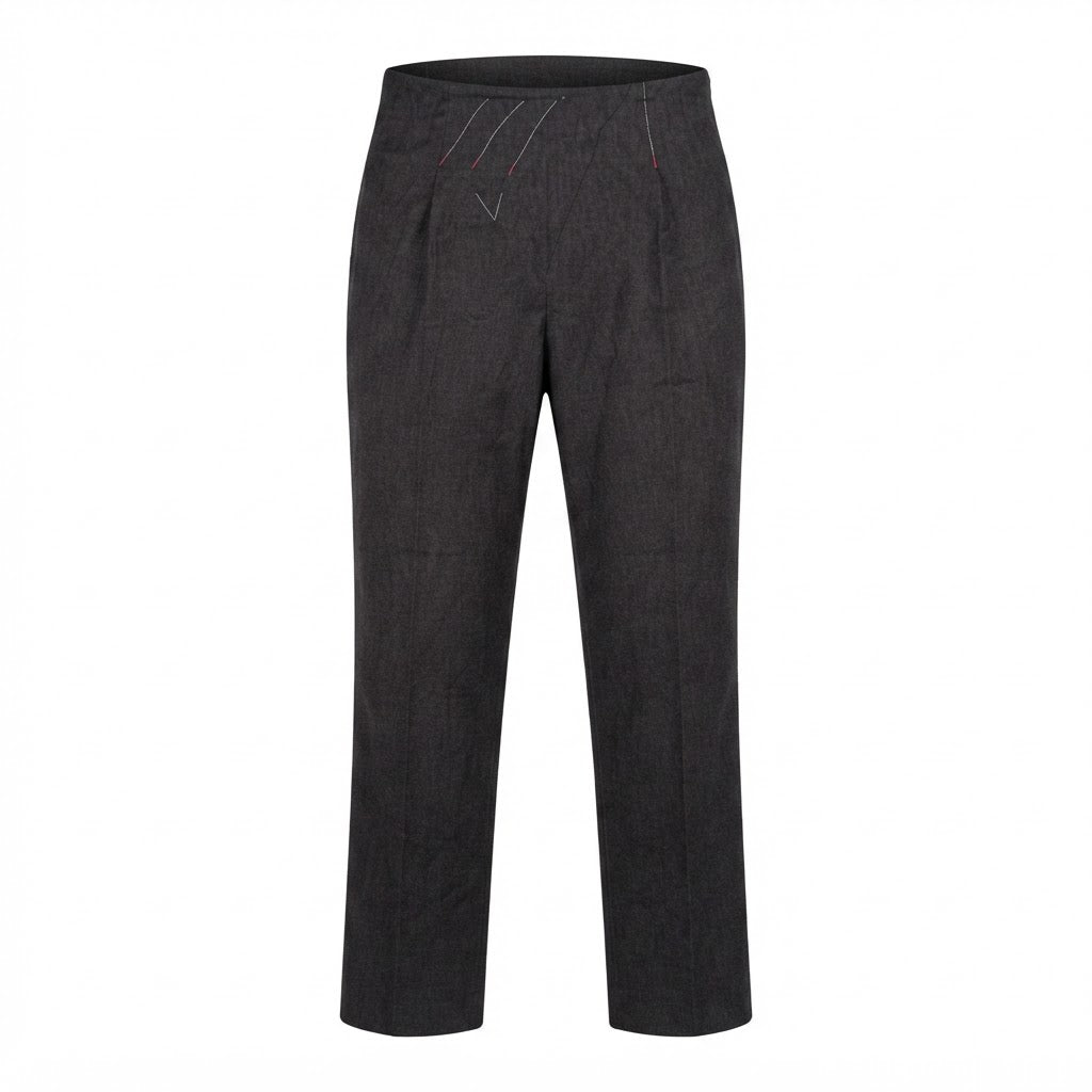 Women's Charcoal Grey High-Waisted Tailodark grey Trousers