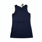 Women's Navy Blue Scoop Neck Cotton Tank Top