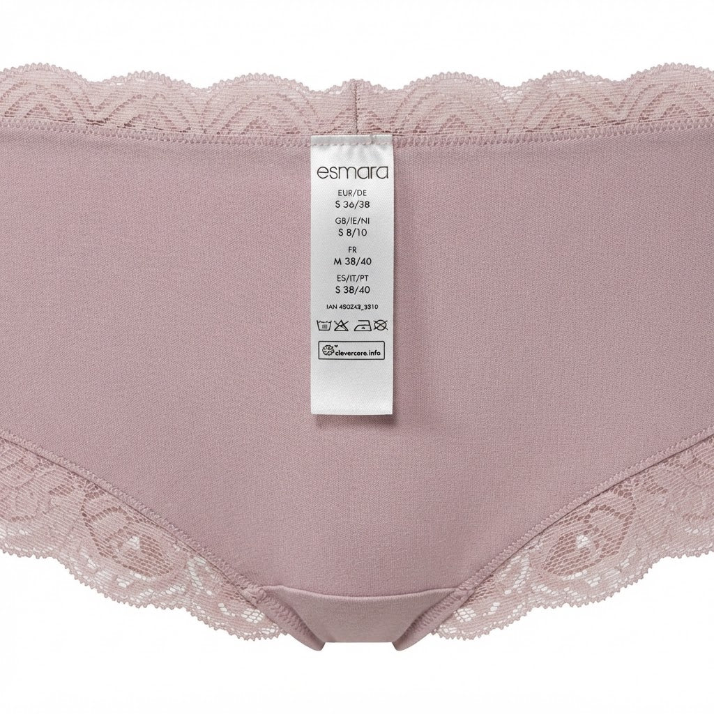 Blush Pink Floral Lace Cotton Panties