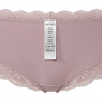 Blush Pink Floral Lace Cotton Panties
