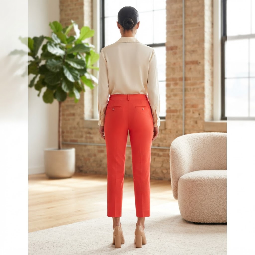 DOROTHY PERKINS Women's red Red Slim-Fit Tailored Trousers
