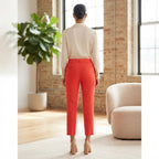 DOROTHY PERKINS Women's red Red Slim-Fit Tailored Trousers