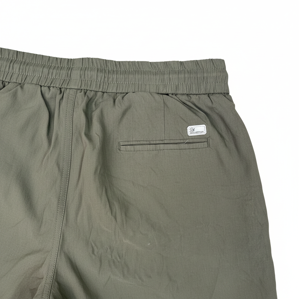 Six COLLECTION Men's Olive Green Drawstring Tapered Trousers