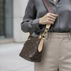 LOUIS VUITTON Monogram Canvas Crossbody Bag with Textile Str