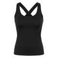 Crivit Women's Black Functional Top with Crossed Straps