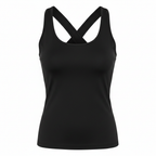 Crivit Women's Black Functional Top with Crossed Straps