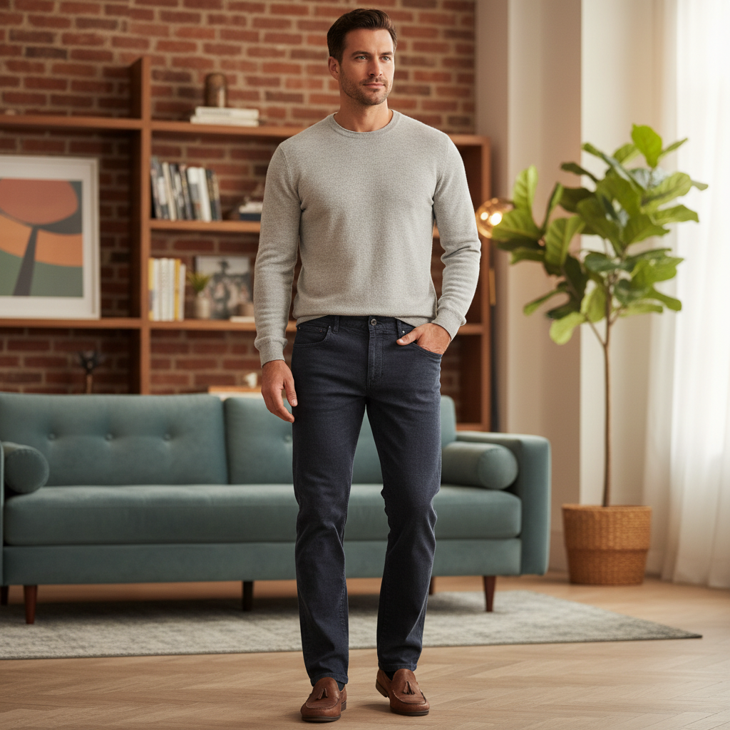 Men's s.Oliver Dark Grey Straight Leg Chino Trousers