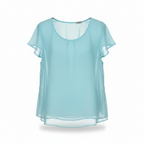 Polo Ralph Lauren Light Blue Knit Short Sleeve Top