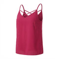 DOROTHY PERKINS Women's Magenta Sleeveless Criss-Cross V-Nec