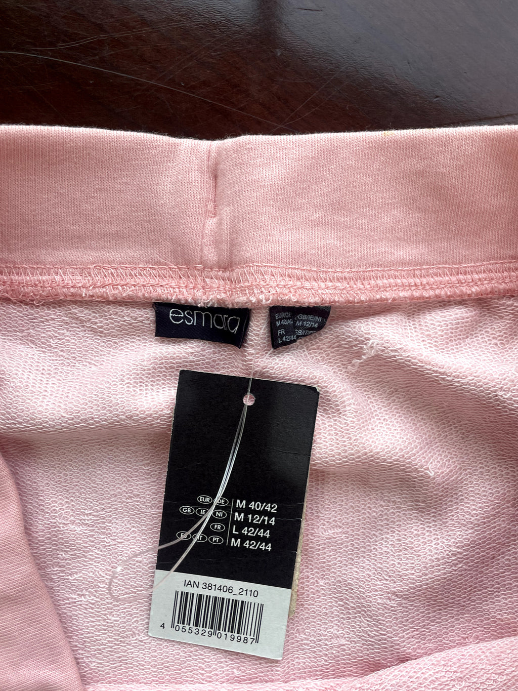 Pastel Pink Jersey Drawstring Mini Skirt with Pockets