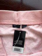 Pastel Pink Jersey Drawstring Mini Skirt with Pockets