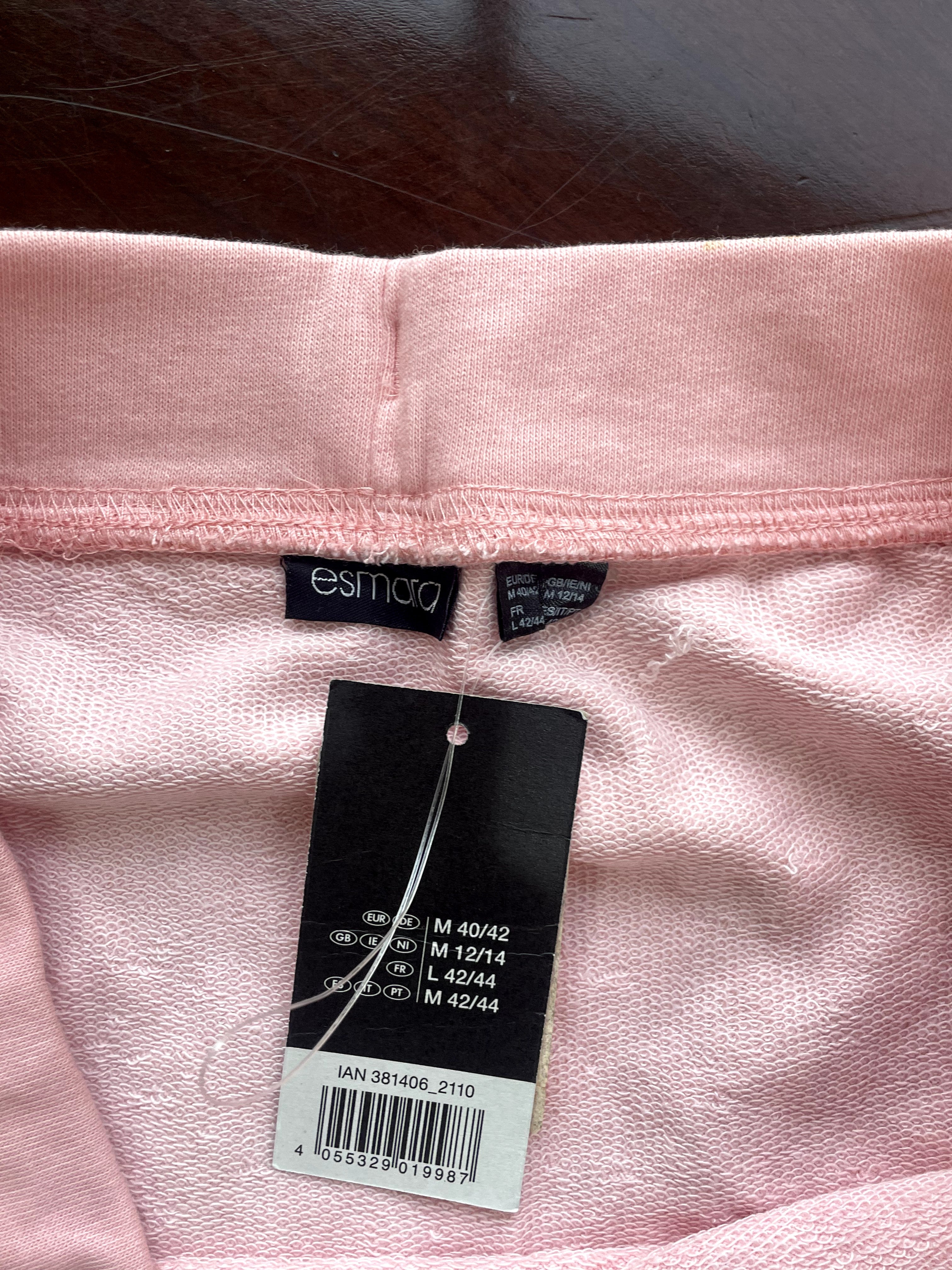 Pastel Pink Jersey Drawstring Mini Skirt with Pockets