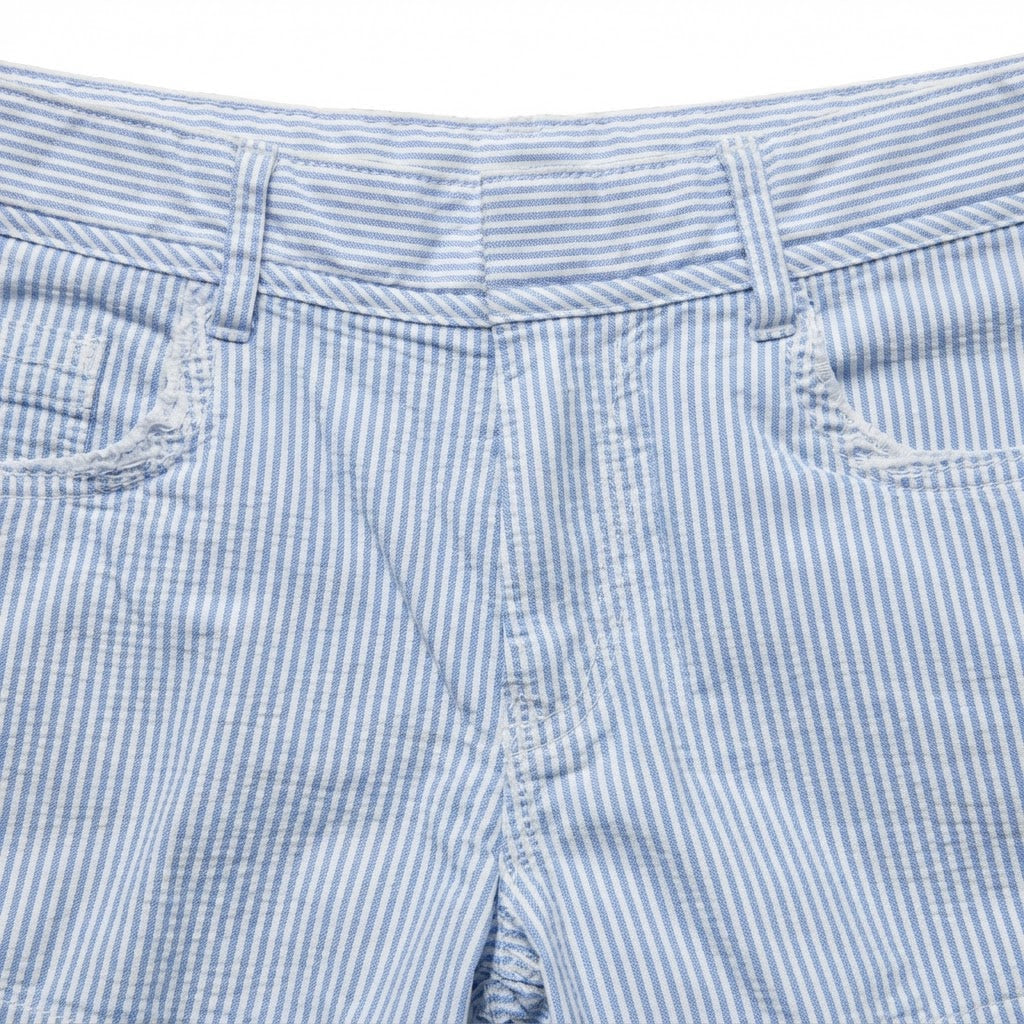 H&M L.O.G.G. Women's Blue and light blue Striped Tailored Tr
