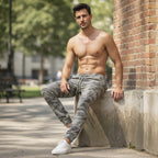 BLACK STEEL Olive Camo Ripstop Cargo Jogger Trousers