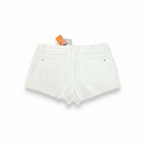 Women's White Denim Raw Hem Casual Shorts