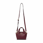 Guess Burgundy Pebbled Mini Crossbody Bag