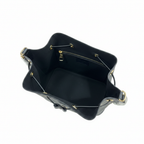 LOUIS VUITTON Women's Black Embossed Drawstring Bucket Bag