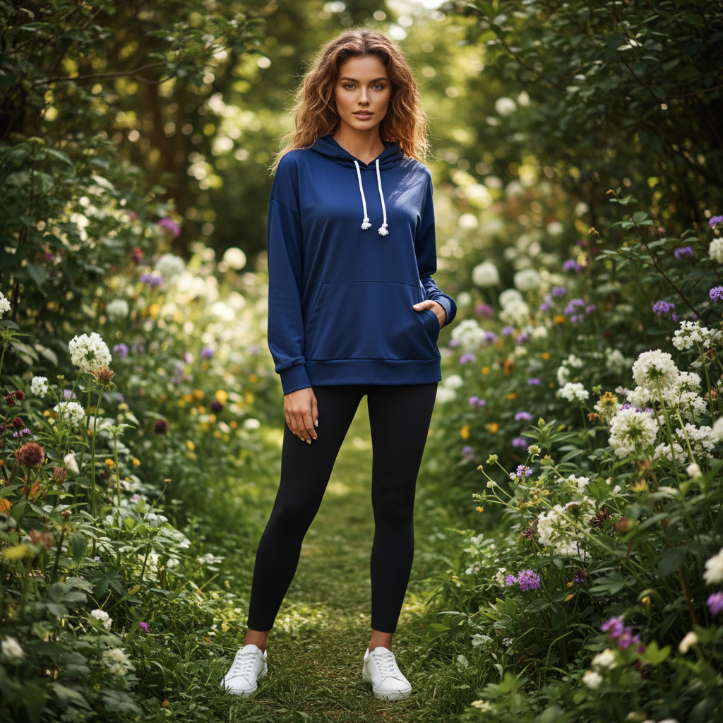 Women's Navy Blue Lightweight Mesh Freedom Hoodie
