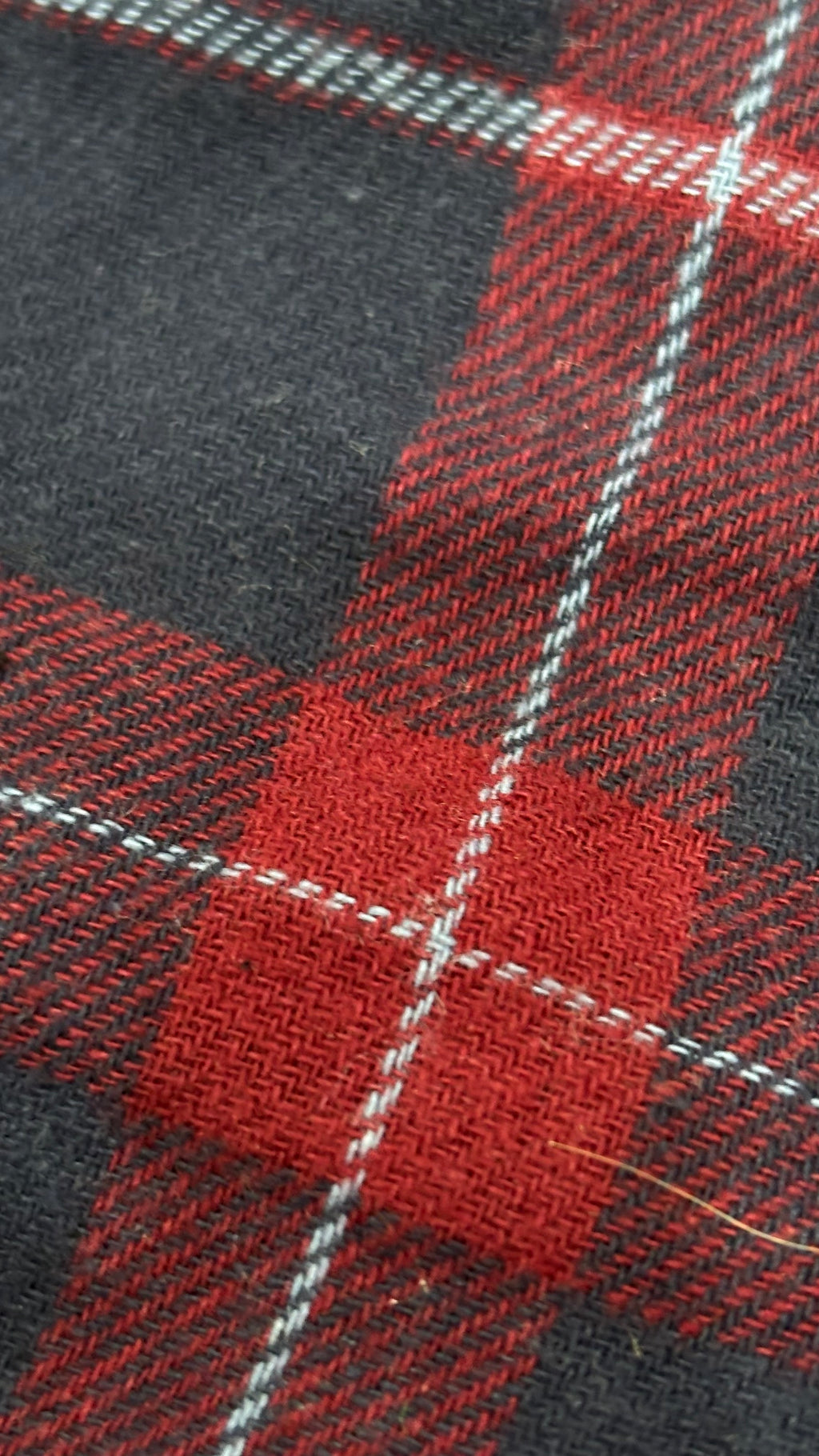 Livergy Men's Plaid Flannel Pajama Pants - Navy/Burgundy