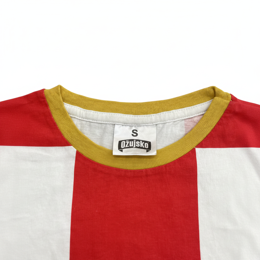 Ožujsko Men's Red & White Checkered Beer Logo T-Shirt Size S