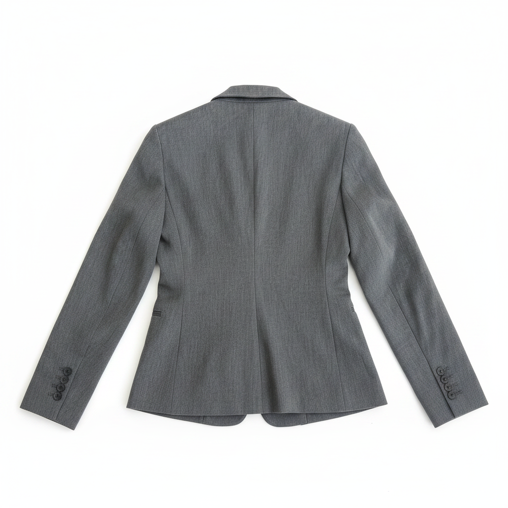 EXPRESS Women's Grey Tailored Single-Button Office Blazer
