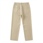 Angelo Litrico Men's Beige Straight-Leg Cotton Chino Trouser