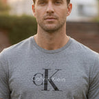 Calvin Klein Jeans Heather Grey Logo Graphic T-Shirt - Regul