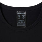 LIVERGY Men's Black Essential Round Neck Undershirt