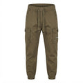 Men's Olive Green Cargo Jogger Trousers