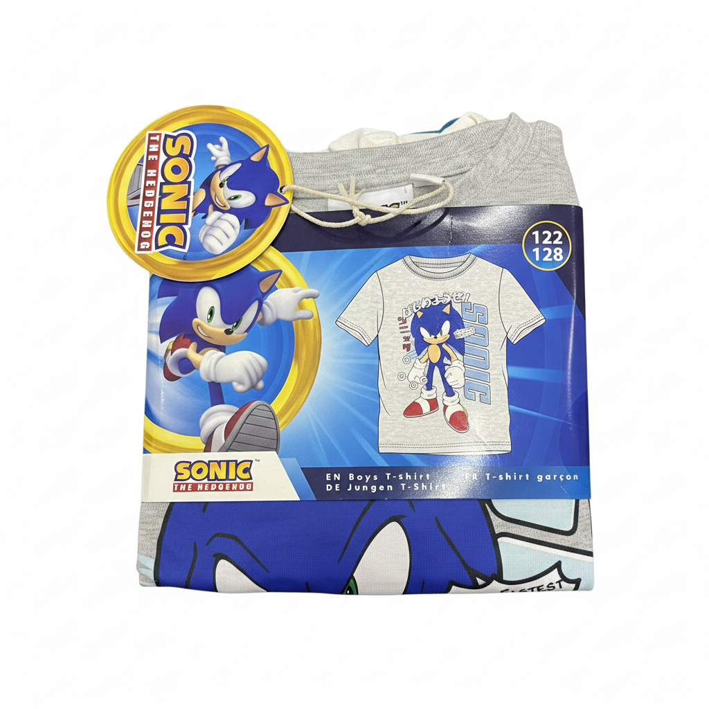Kids Sonic The Hedgehog Grey Graphic T-Shirt
