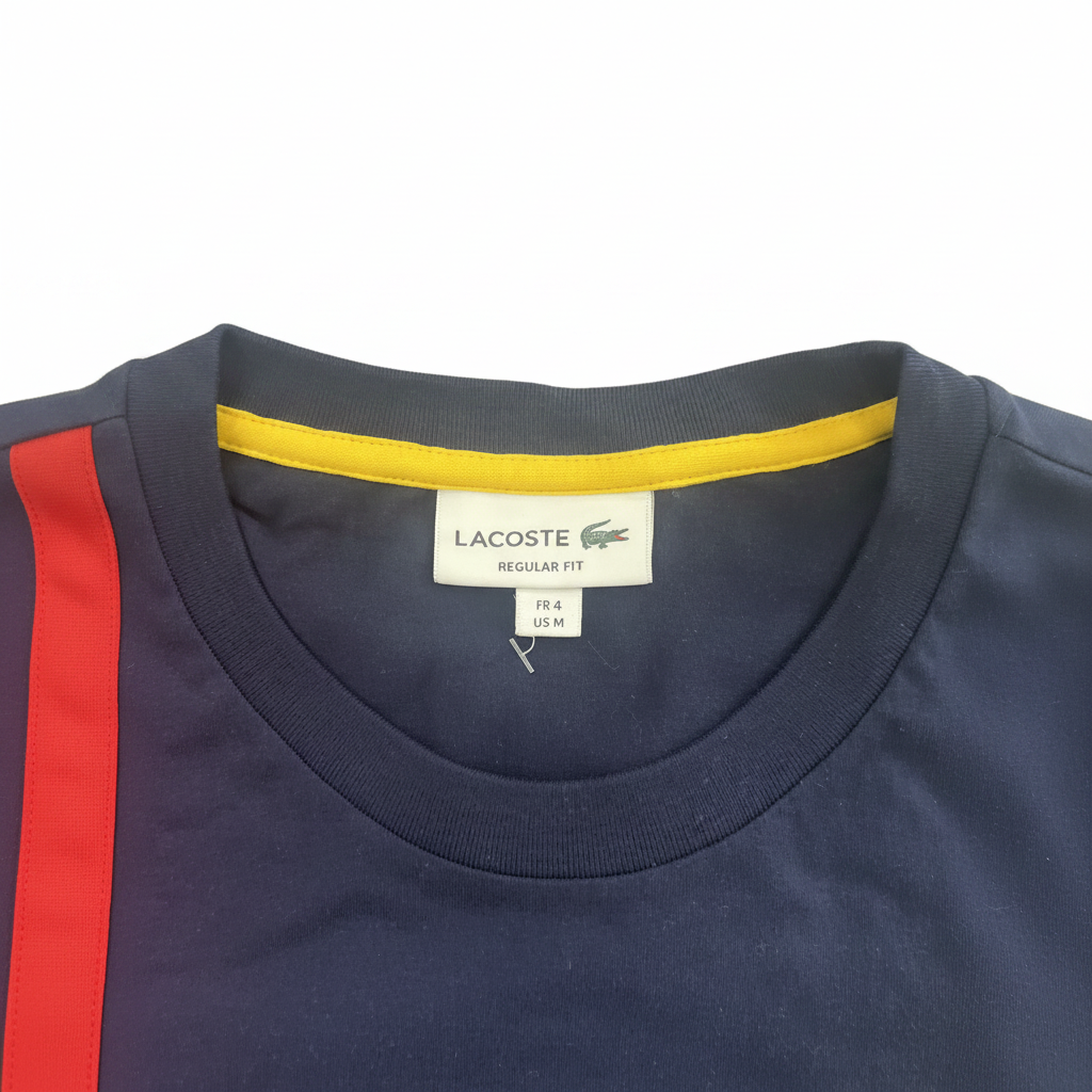 LACOSTE Men's Color-Block Logo Print Cotton T-Shirt