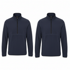 Livergy Men's Navy Blue Half-Zip Fleece Pullover