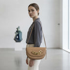 Beverly Hills Polo Club Tan Chain Saddle Bag