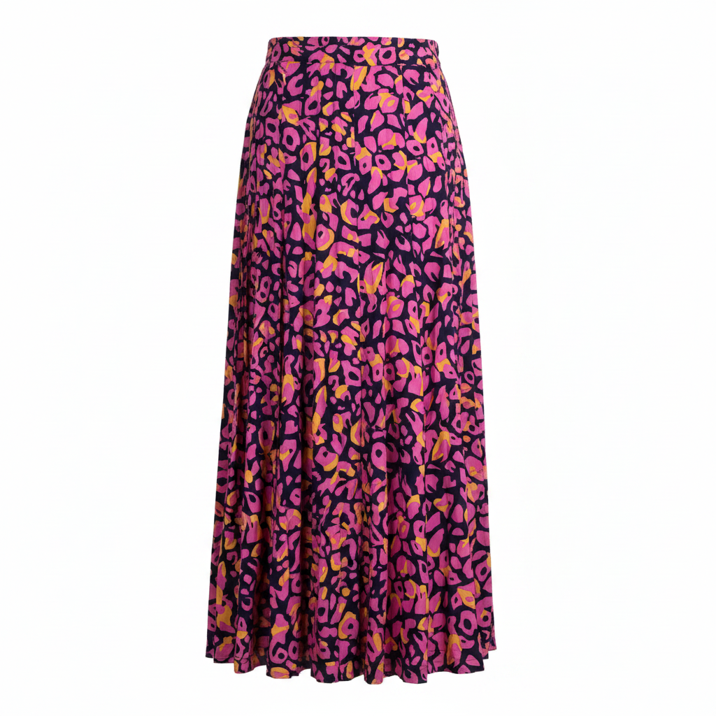 Label of Love Pink Abstract Animal Print Wide Leg Pants