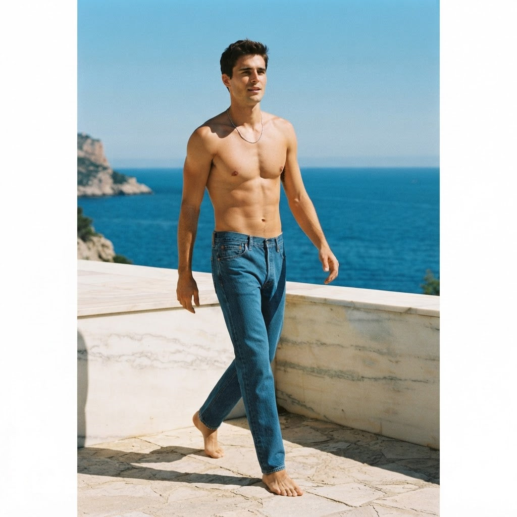 Levi's Levi's Indigo Blue Straight Leg Button Fly Jeans