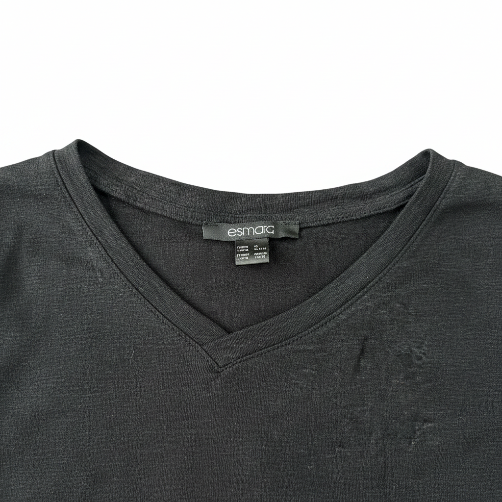 Women's Charcoal Black V-Neck Relaxed T-Shirt