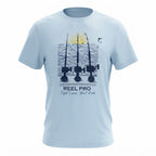 Reel Pro White Graphic Fishing T-Shirt with Reel Pro Back Pr