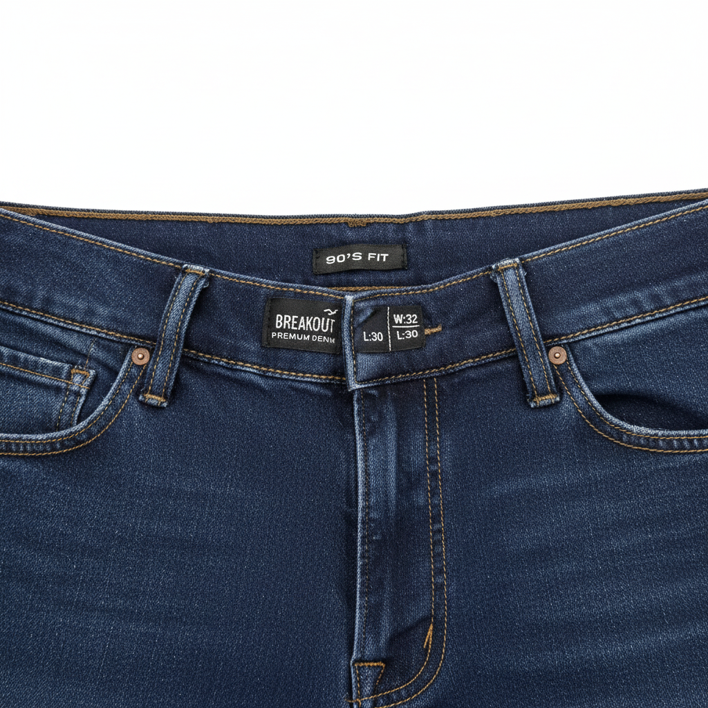 Women's Dark Blue Straight-Leg Premium Denim Jeans