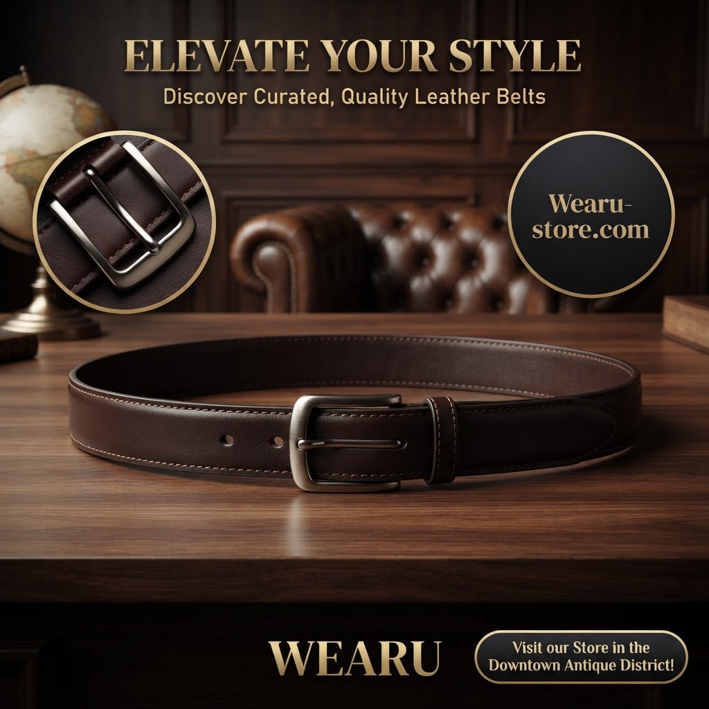 LEVI'S Men's Black Grained Leather Belt with black Buckle