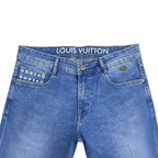 Louis Vuitton Men's Monogram Detail Denim Jeans