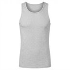 LIVERGY Men's Heather Grey Basic Round Neck Tank Top